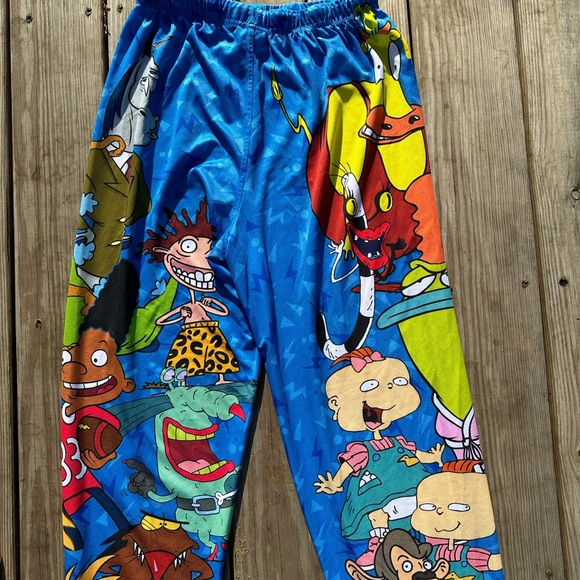 Nickleodeon Mens Sleep Lounge Pants L 36-38 90's classic Nickelodeon characters - Picture 3 of 12